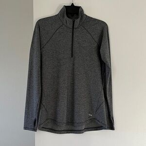 Gray 3/4 Zip Up Yoga Top